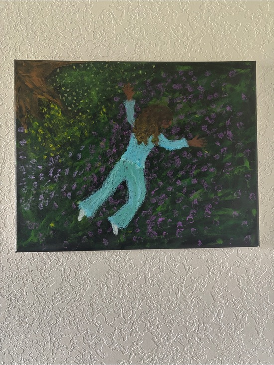 Other - Handmade 'Meadow Rest' Canvas Art in Teal and Green by